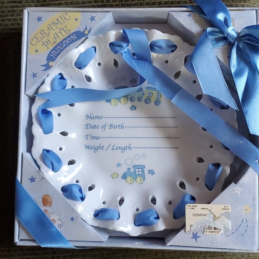 Baby Boy Ceramic Heirloom Plate